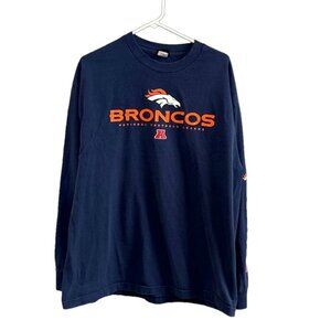 Men's NFL Team Apparel Denver Broncos Long Sleeve T Shirt Size XL